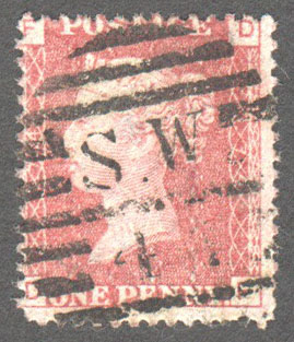 Great Britain Scott 33 Used Plate 174 - DF - Click Image to Close